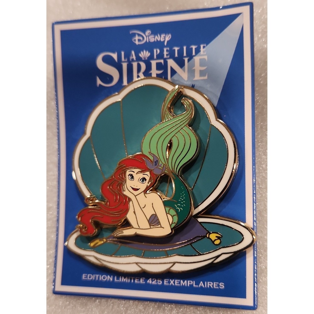 Disney Mermaid Ariel On Clamshell Le Petite Sirene Paris DLP LE 425 pin 144171